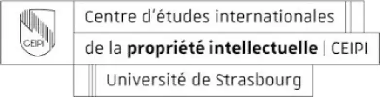 Description de l'image par IA : Logo du CEIP avec le texte "Centre d'études internationales de la propriété intellectuelle" et "Université de Strasbourg".