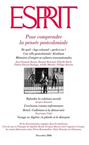 Couverture de Qu'est-ce que la pensée postcoloniale ?