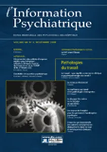 Couverture de La souffrance au travail et les pathologies émergentes