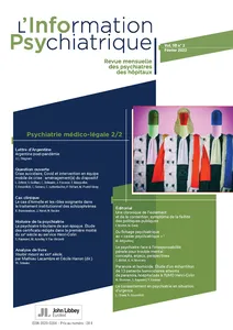 Couverture de Le consentement en psychiatrie en situation d’urgence