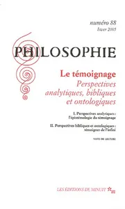 Couverture de Le témoignage