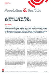 Couverture de Un tiers des femmes d‘Asie de l’Est resteront sans enfant